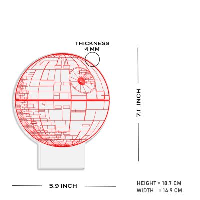 3D Illusion Star Wars Led Night Lamp 16 Color Changing Light with Remote Control Gift For kids